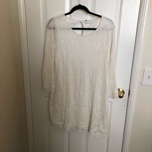 white lace dress